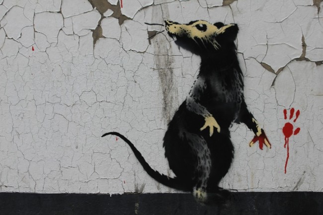 Banksy street art London Clipstone street