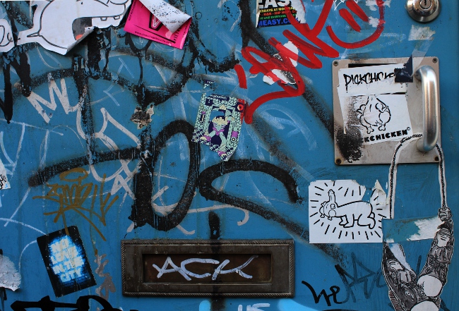 Dickchicken sticker street art London