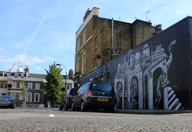 Phlegm, street art in West London