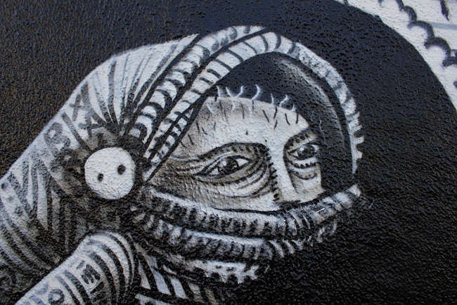 Phlegm street art in West London