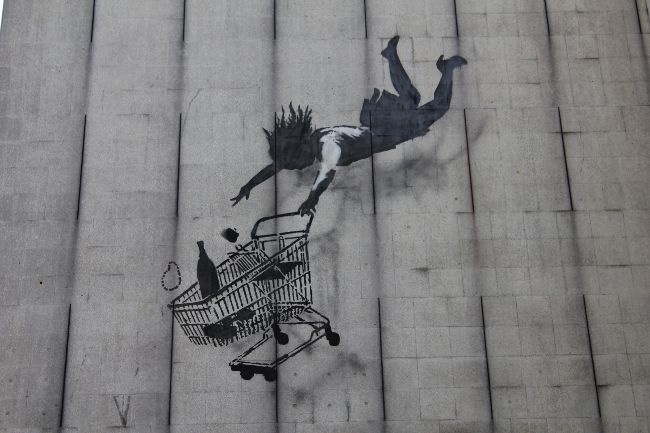 Banksy Street Art Shop Till You Drop