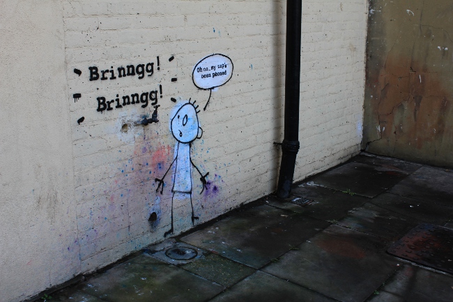 Banksy Street Art Tap Phoned