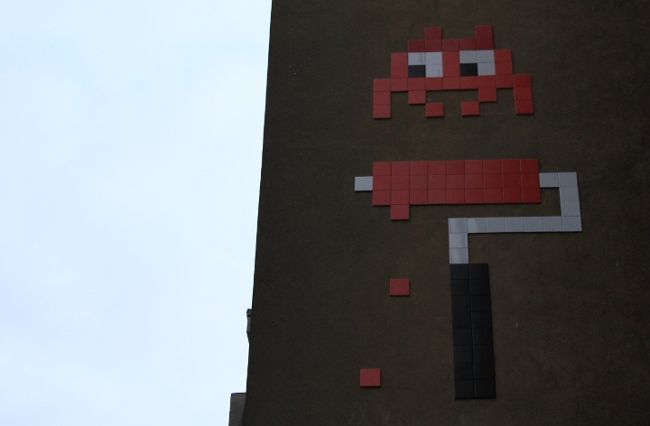 Invader street artist. Street Art London