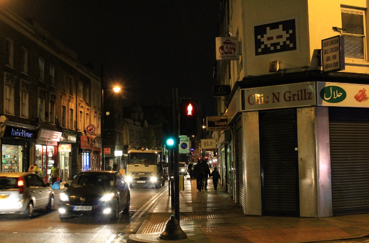 Invader street artist. Street Art London