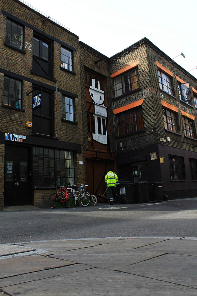 Stik street art in East London