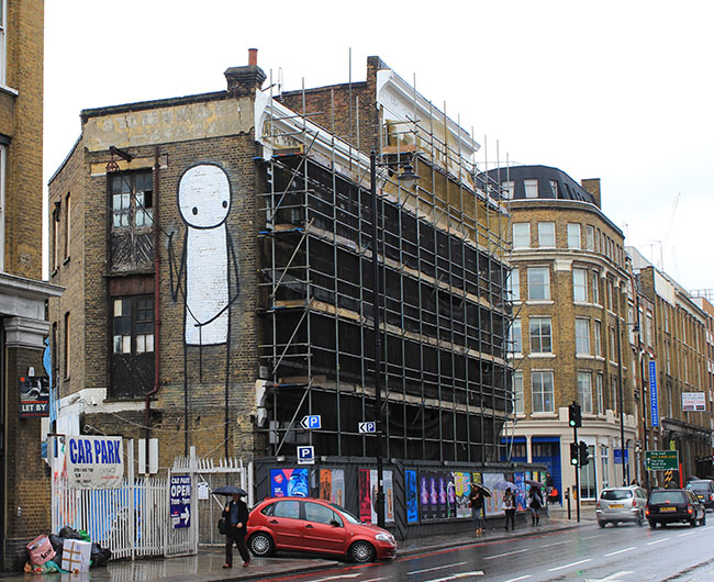 Stik street art in East London