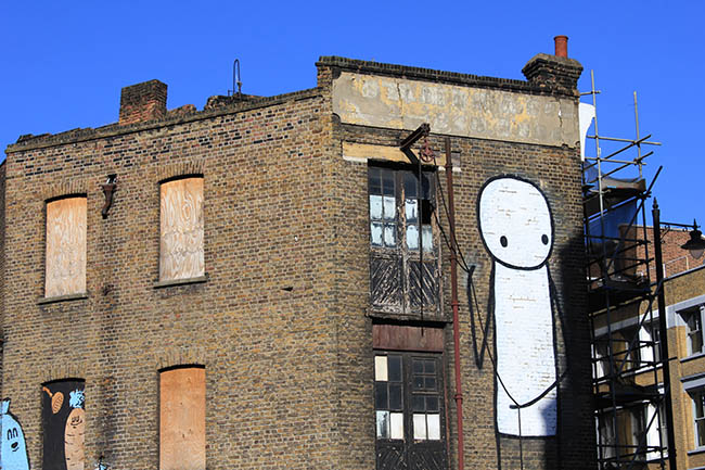 Stik street art in East London