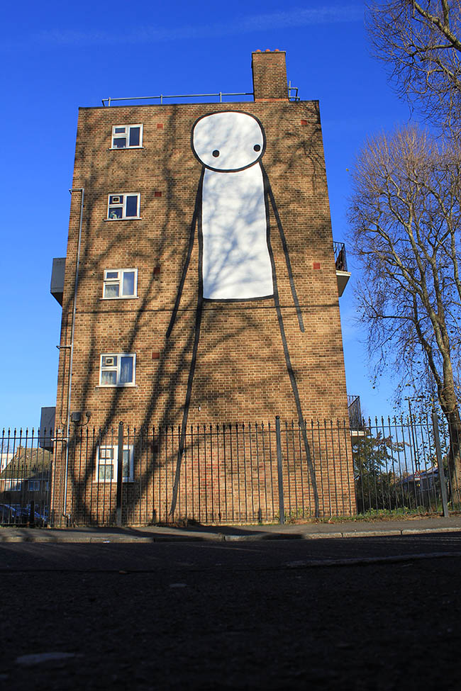 Stik street art in East London