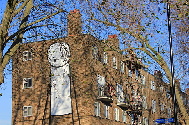 Stik street art in East London