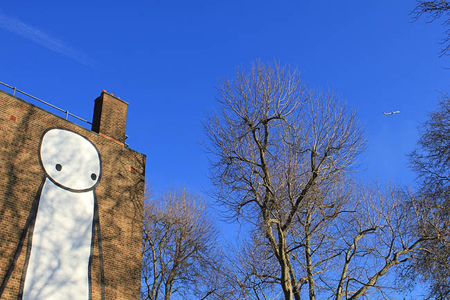 Stik street art in East London