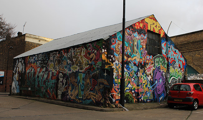 The Rolling People graffiti in East London