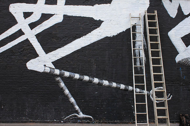 Phlegm Village Underground Wall Street Art London