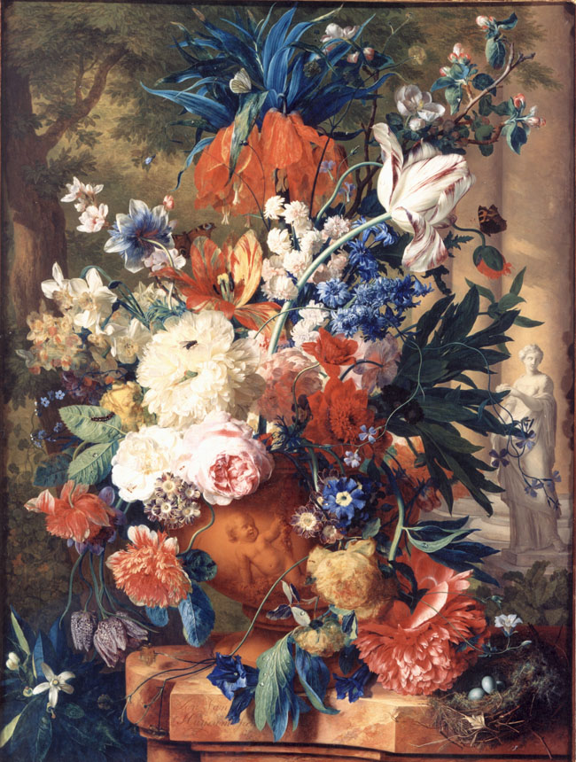 Van Huysum - Still Life with Flowers in a Stone Vase - MadC