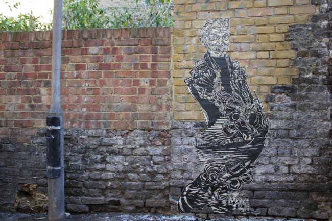 Swoon Street Artist London 4 650x433 New Street Art: Swoon Hits London