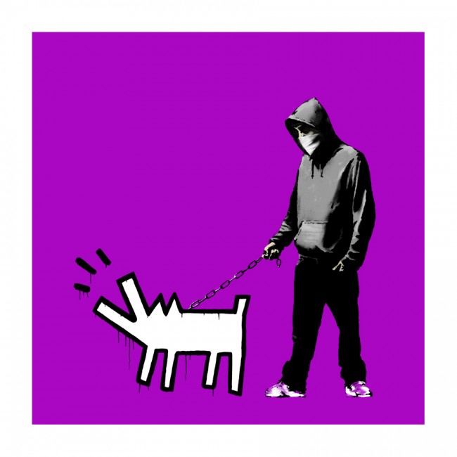 Bansky Choose Your Weapon Print - Bright Purple